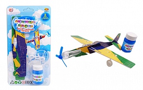 Мыльные пузыри из серии Мерцающие пузырьки - Самолет, 8 видов (ABtoys, S-00114)